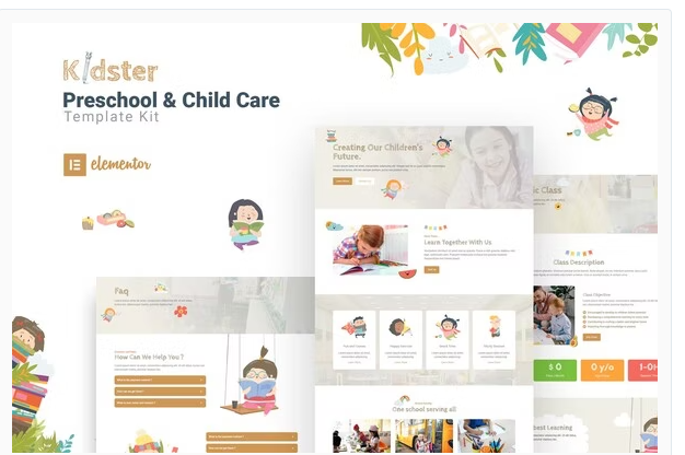 Kidster  Preschool & Childcare Elementor Template Kit