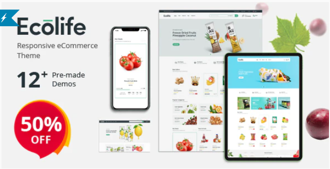 Ecolife  Organic, Food, Cosmetic & Multipurpose Prestashop Theme